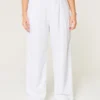 Pantaloni largi din amestec de in, cu talie foarte înaltă, Hollister Livvy Pantaloni largi din amestec de in, cu talie foarte înaltă, Hollister Livvy