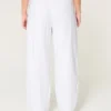 Pantaloni largi din amestec de in, cu talie foarte înaltă, Hollister Livvy Pantaloni largi din amestec de in, cu talie foarte înaltă, Hollister Livvy