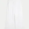 Pantaloni largi din bumbac seersucker Pantaloni largi din bumbac seersucker