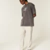 Pantaloni largi din bumbac seersucker Pantaloni largi din bumbac seersucker