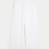 Pantaloni largi din bumbac seersucker Pantaloni largi din bumbac seersucker