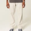 Pantaloni largi din bumbac seersucker Pantaloni largi din bumbac seersucker