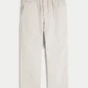 Pantaloni largi din bumbac seersucker Pantaloni largi din bumbac seersucker