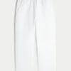 Pantaloni largi din bumbac seersucker Pantaloni largi din bumbac seersucker