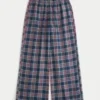 Pantaloni largi din flanelă Pantaloni largi din flanelă