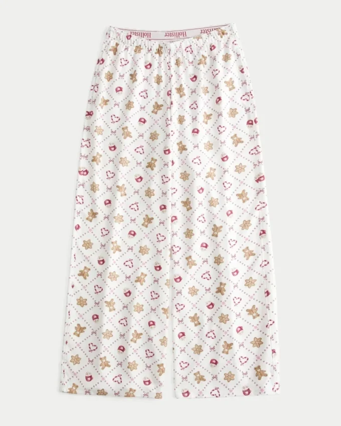 Pantaloni largi din flanelă Pantaloni largi din flanelă