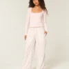 Pantaloni largi din flanelă Pantaloni largi din flanelă
