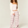 Pantaloni largi din flanelă Pantaloni largi din flanelă
