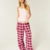 Pantaloni largi din flanelă Pantaloni largi din flanelă
