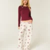 Pantaloni largi din flanelă Pantaloni largi din flanelă