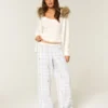 Pantaloni largi din flanelă Pantaloni largi din flanelă