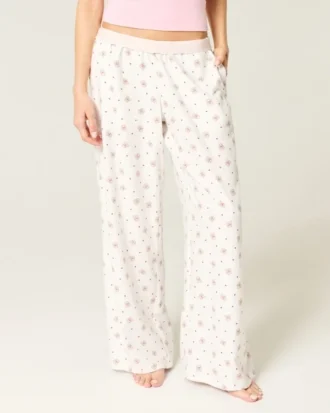 Pantaloni largi din flanelă Pantaloni largi din flanelă