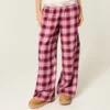 Pantaloni largi din flanelă Pantaloni largi din flanelă