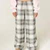 Pantaloni largi din flanelă Pantaloni largi din flanelă