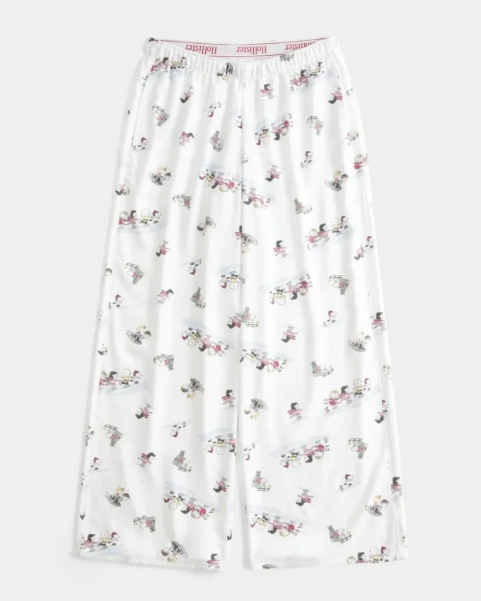 Pantaloni largi din flanelă Pantaloni largi din flanelă