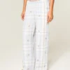 Pantaloni largi din flanelă Pantaloni largi din flanelă