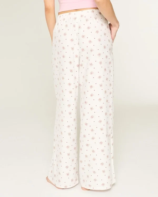 Pantaloni largi din flanelă Pantaloni largi din flanelă