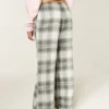 Pantaloni largi din flanelă Pantaloni largi din flanelă