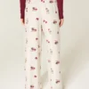Pantaloni largi din flanelă Pantaloni largi din flanelă