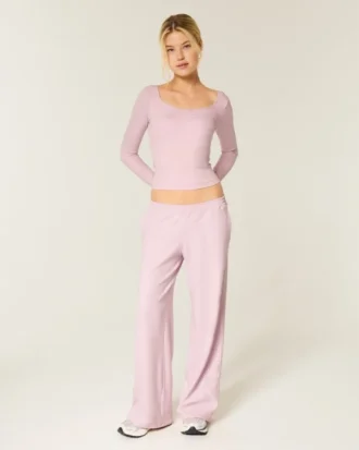 Pantaloni largi Gilly Hicks Active Recharge cu vârf în formă de inimă