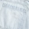 Pantaloni scurți baggy cu talie joasă, spălare deschisă și imprimeu cu fundiță Pantaloni scurți baggy cu talie joasă, spălare deschisă și imprimeu cu fundiță