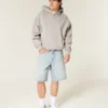 Pantaloni scurți baggy din denim cu imprimeu grafic cu stele Pantaloni scurți baggy din denim cu imprimeu grafic cu stele