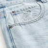 Pantaloni scurți baggy din denim cu imprimeu grafic cu stele Pantaloni scurți baggy din denim cu imprimeu grafic cu stele