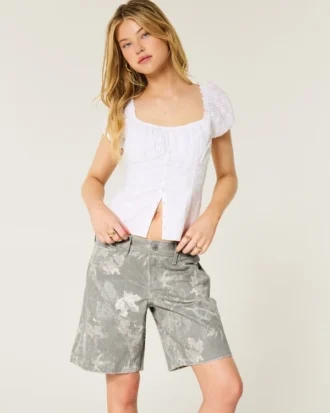 Pantaloni scurți camuflați cu talie joasă