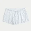 Pantaloni scurți confortabili cu fundă Pointelle Pantaloni scurți confortabili cu fundă Pointelle