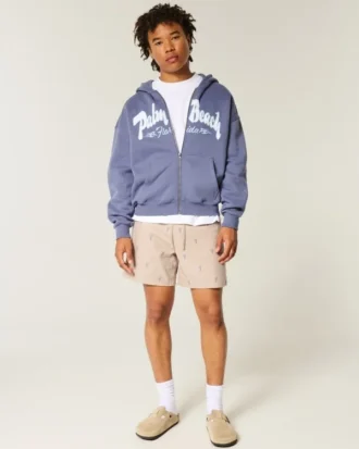 Pantaloni scurți cu model de homar până la jumătatea coapsei Pantaloni scurți cu model de homar până la jumătatea coapsei