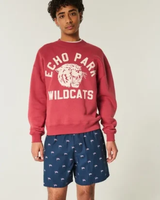 Pantaloni scurți cu model steag american până la jumătatea coapsei