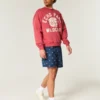 Pantaloni scurți cu model steag american până la jumătatea coapsei Pantaloni scurți cu model steag american până la jumătatea coapsei