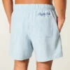 Pantaloni scurți de baie din seersucker până la jumătatea coapsei Pantaloni scurți de baie din seersucker până la jumătatea coapsei