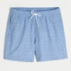 Pantaloni scurți de baie din seersucker până la jumătatea coapsei Pantaloni scurți de baie din seersucker până la jumătatea coapsei