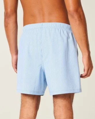 Pantaloni scurți de baie din seersucker până la jumătatea coapsei