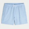 Pantaloni scurți de baie din seersucker până la jumătatea coapsei Pantaloni scurți de baie din seersucker până la jumătatea coapsei