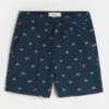 Pantaloni scurți din amestec de in, cu model deasupra genunchiului Pantaloni scurți din amestec de in, cu model deasupra genunchiului