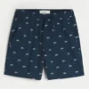 Pantaloni scurți din amestec de in, cu model deasupra genunchiului Pantaloni scurți din amestec de in, cu model deasupra genunchiului