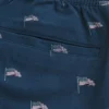 Pantaloni scurți din amestec de in, cu model deasupra genunchiului Pantaloni scurți din amestec de in, cu model deasupra genunchiului