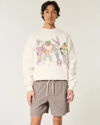 Pantaloni scurți din amestec de in, până la jumătatea coapsei, cu elastic Pantaloni scurți din amestec de in, până la jumătatea coapsei, cu elastic