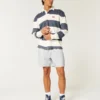 Pantaloni scurți din amestec de in, până la jumătatea coapsei, cu elastic Pantaloni scurți din amestec de in, până la jumătatea coapsei, cu elastic