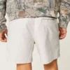 Pantaloni scurți din amestec de in, până la jumătatea coapsei, cu elastic