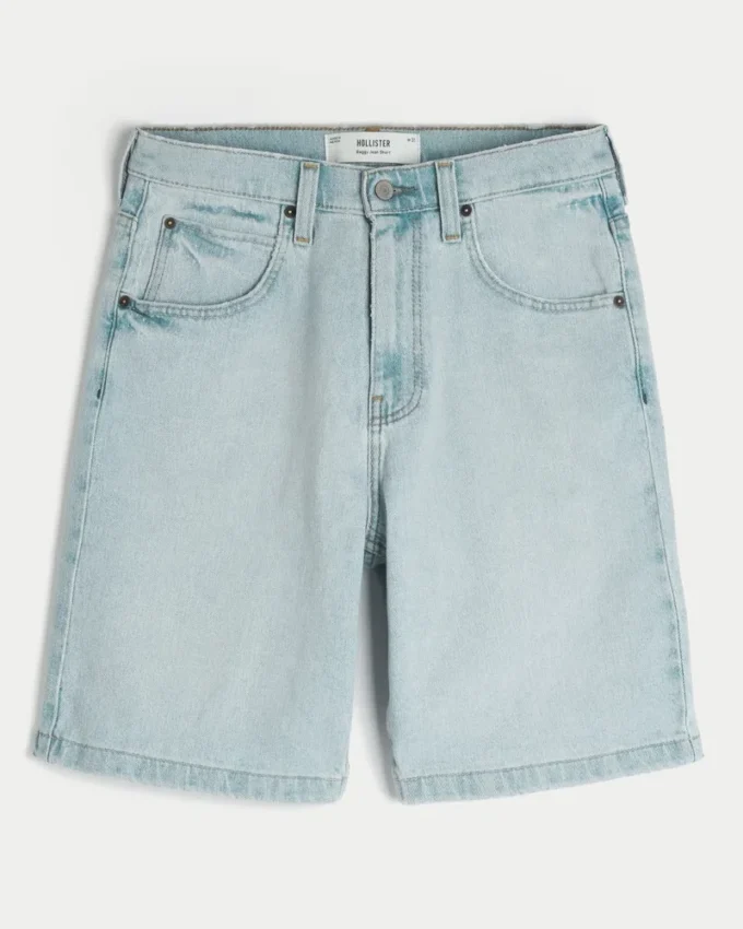 Pantaloni scurți din denim largi Pantaloni scurți din denim largi