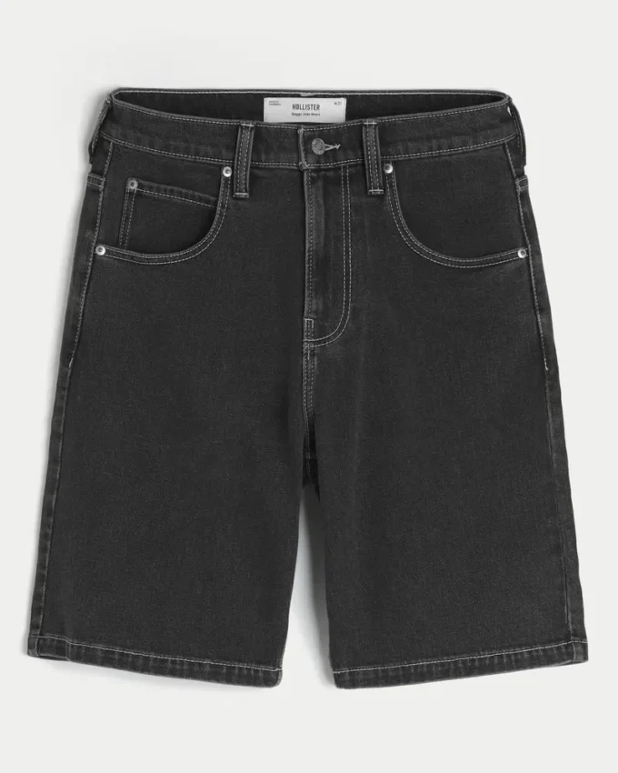 Pantaloni scurți din denim largi Pantaloni scurți din denim largi
