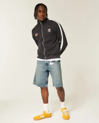 Pantaloni scurți din denim largi Pantaloni scurți din denim largi