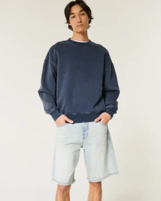 Pantaloni scurți din denim largi