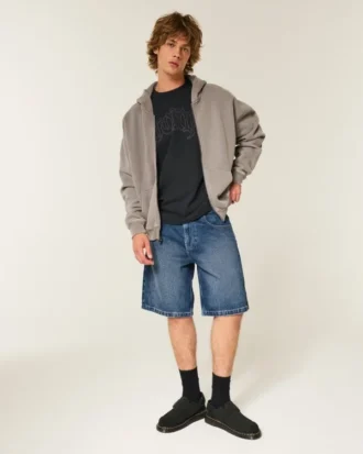 Pantaloni scurți din denim largi