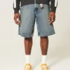 Pantaloni scurți din denim largi Pantaloni scurți din denim largi