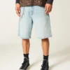 Pantaloni scurți din denim largi Pantaloni scurți din denim largi
