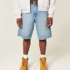 Pantaloni scurți din denim largi Pantaloni scurți din denim largi